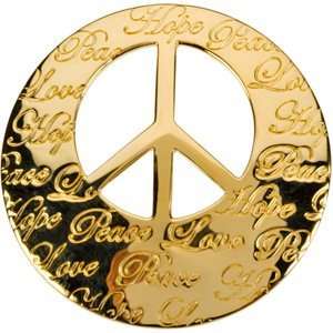  Clevereves Hope, Life, Peace, Love Engraved Pendant 14K 