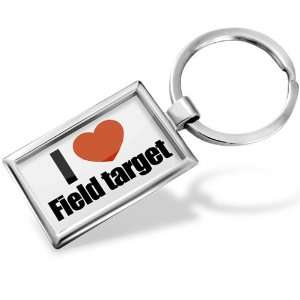  Keychain I Love Field target   Hand Made, Key chain ring 