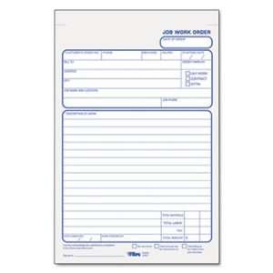TOPS 3467   Job Work Order Pad, 5 1/2 x 8 1/2, Two Part Carbon, 50/Pad 