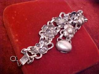   WROUGHT ARTS AND CRAFTS STERLING SILVER BRACELET KALO STYLE  
