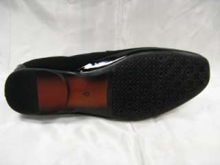 Item Fiesso Suede Black Slip on Shoes with ornament ,Patent leather 