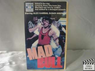 Mad Bull VHS Alex Karras, Susan Anspach  