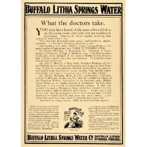  1911 Ad Medicinal Powers Buffalo Lithia Springs Water 