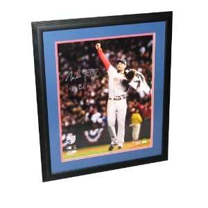  Autograph Mike Lowell 16x20 framed Hand up Inscribed. MLB 
