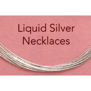  20 inch 10 Strand Sterling Silver Liquid Silver Necklace Jewelry