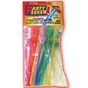  Party pecker sipping straws 10 pack asst. Toys & Games