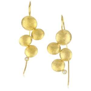   Reflections 22k Gold and Diamond Round Shape Pods Earrings Jewelry