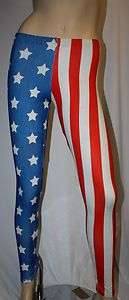   FLAG STARS & STRIPES USA PRINT LADY GAGA LEGGINGS INSANITY  