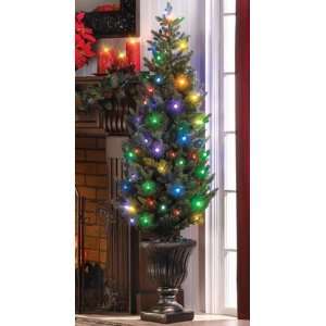  INDOOR OUTDOOR LED FESTIVE LIGHT CHRISTMAS TREE AND BASE 