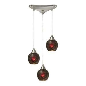  Fission 3 Light Wine Pendant in Satin Nickel W10 H 7 