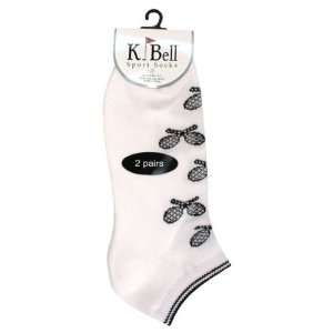 Bell Socks K.Bell Houndstooth Racquet Black Socks (W4 10)  