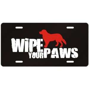 New  American Brittany / Wipe Your Paws  License Plate Dog  