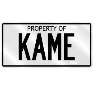  PROPERTY OF KAME LICENSE PLATE SING NAME