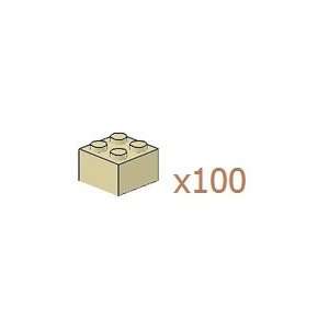  100x LEGO® Tan 2x2 Bricks Toys & Games