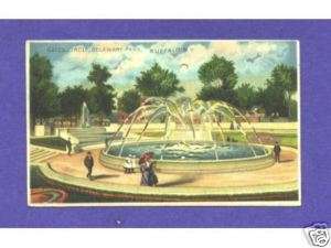 HTL144 Koehler Hold to Light postcard, Buffalo, NY park  
