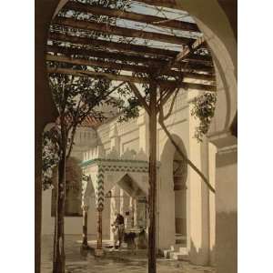   Travel Poster   Fountain in Mosque of El Kebir Algiers Algeria 24 X 18