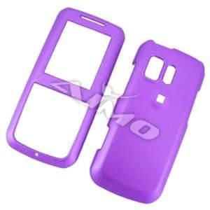   R450 Snap On Rubberized Leather Paint Protector Hard Case Cover Purple