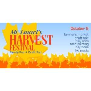  3x6 Vinyl Banner   Mt Laurels Harvest Festival Everything 