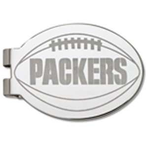   Bay Packers Silver Plated Laser Engraved Money Clip