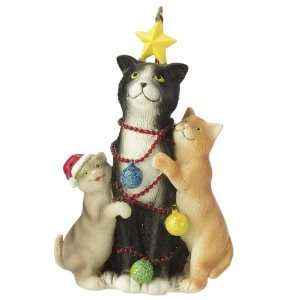  Kittens Decorating Cat Ornament
