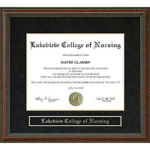 Lakeview College of Nursing Diploma Frame  Sports 