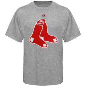 Majestic Boston Red Sox Ash Soft Density Official Logo T shirt  