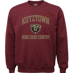 Kutztown Golden Bears Maroon Youth Mens Cross Country Arch Crewneck 
