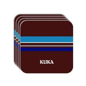 Personal Name Gift   KUKA Set of 4 Mini Mousepad Coasters (blue 