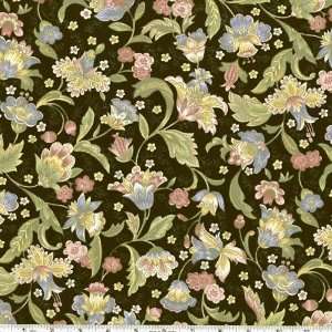  45 Wide Jacobean Concert Tzarina Floral Pink Fabric By 