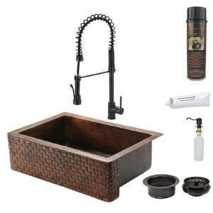   Kitchen Apron Single Basin Sink with Tuscan Design