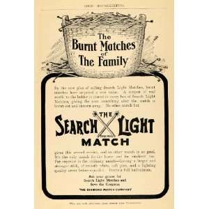   Ad Search Light Matches Diamond Match   Original Print Ad Home