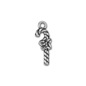  Antique Silver Plated Pewter Candy Cane Charm Arts 