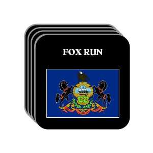  US State Flag   FOX RUN, Pennsylvania (PA) Set of 4 Mini 