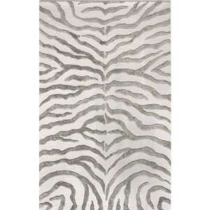   Soft Zebra Grey Contemporary Rug Size 76 x 96 Furniture & Decor