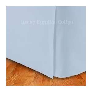   Egyptian Cotton KING Tailored Bed Skirt SOLID BLUE