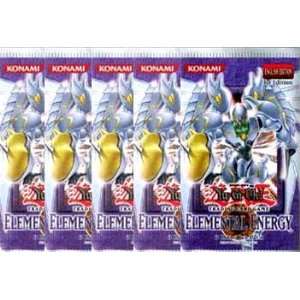    5 Yugioh Elemental Energy Unlimited Booster Packs Toys & Games
