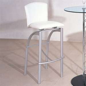  Creative Images S3030 26 Black Bar Stool, Silver
