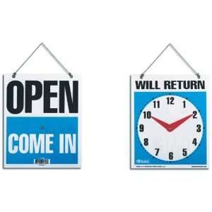  Bazic 4398 24 7.5 in. x 9 in. Will Return Clock Sign with 