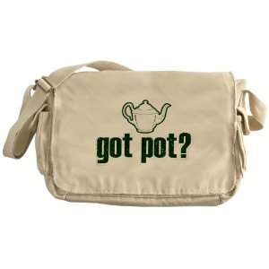    Khaki Messenger Bag Got Pot Marijuana Grunge 