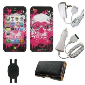 Pink Big Skull Design Smart Touch Shield Decal Sticker and Wallpaper 