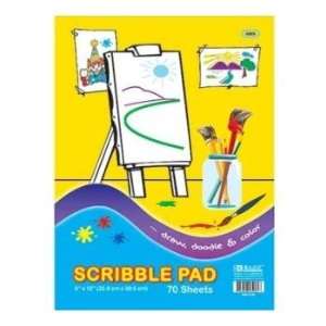  bazic 70 Ct. 9 X 12 Scribble Pad Case Pack 48
