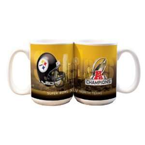  NFL Pittsburgh Steelers AFC Champion 2 Pack 15 Ounce Mug 