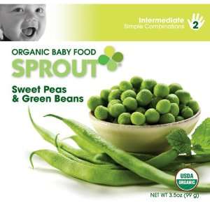  Sprout Sweet Peas & Green Beans   3.5 oz Case of 12 Baby