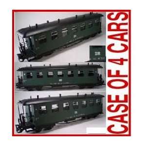    Case Of 4 Green Dr Rail Passenger Coach Train Car Toys & Games