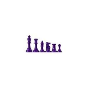    17 Staunton Purple Chess Pieces for Chess Set Toys & Games