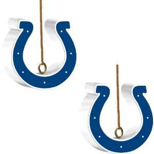  Memory Company Indianapolis Colts 3D Logo Ornament  2 Pack 