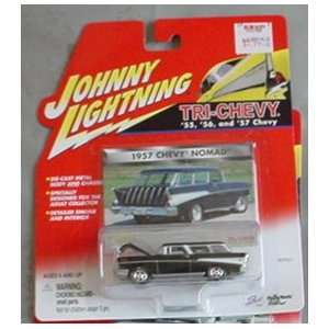    Johnny Lightning Tri Chevy 1957 Chevy Nomad BLACK Toys & Games