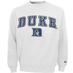 Duke Blue Devils White Automatic Crew Sweatshirt (XX Large)  