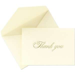  Crane & Co. Gold Hand Engraved Thank You Notes (CN1716 
