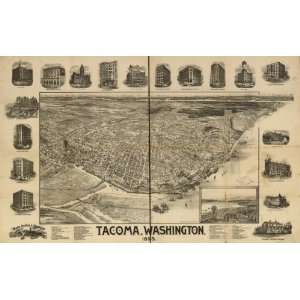  1893 map of Tacoma, Washington